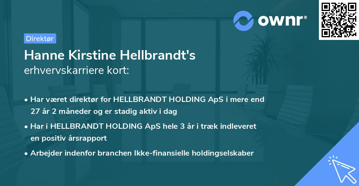 Hanne Kirstine Hellbrandt's erhvervskarriere kort