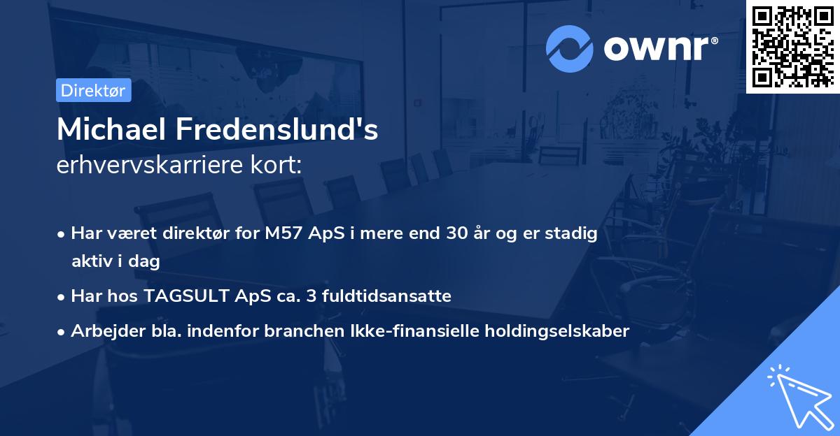 Michael Fredenslund's erhvervskarriere kort