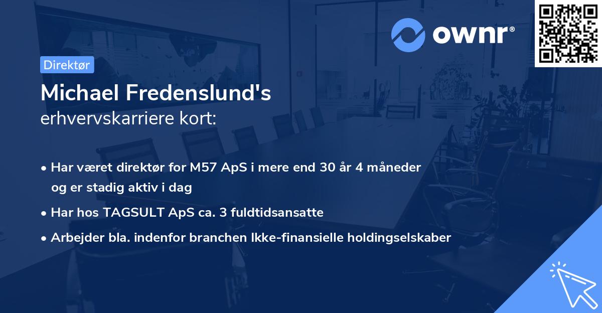 Michael Fredenslund's erhvervskarriere kort