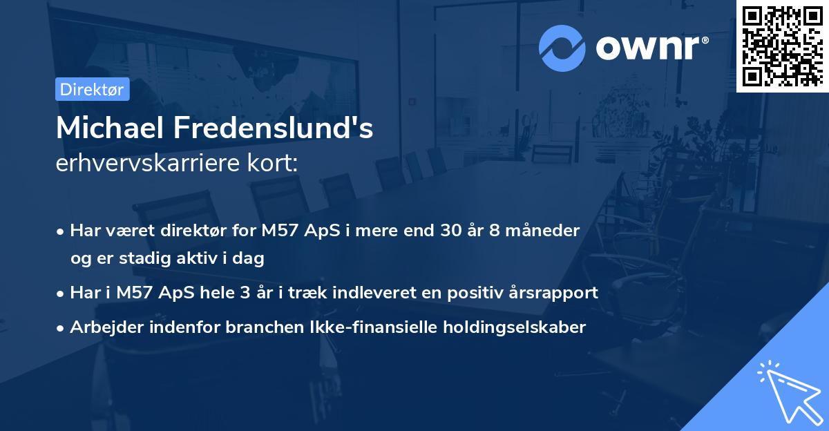 Michael Fredenslund's erhvervskarriere kort