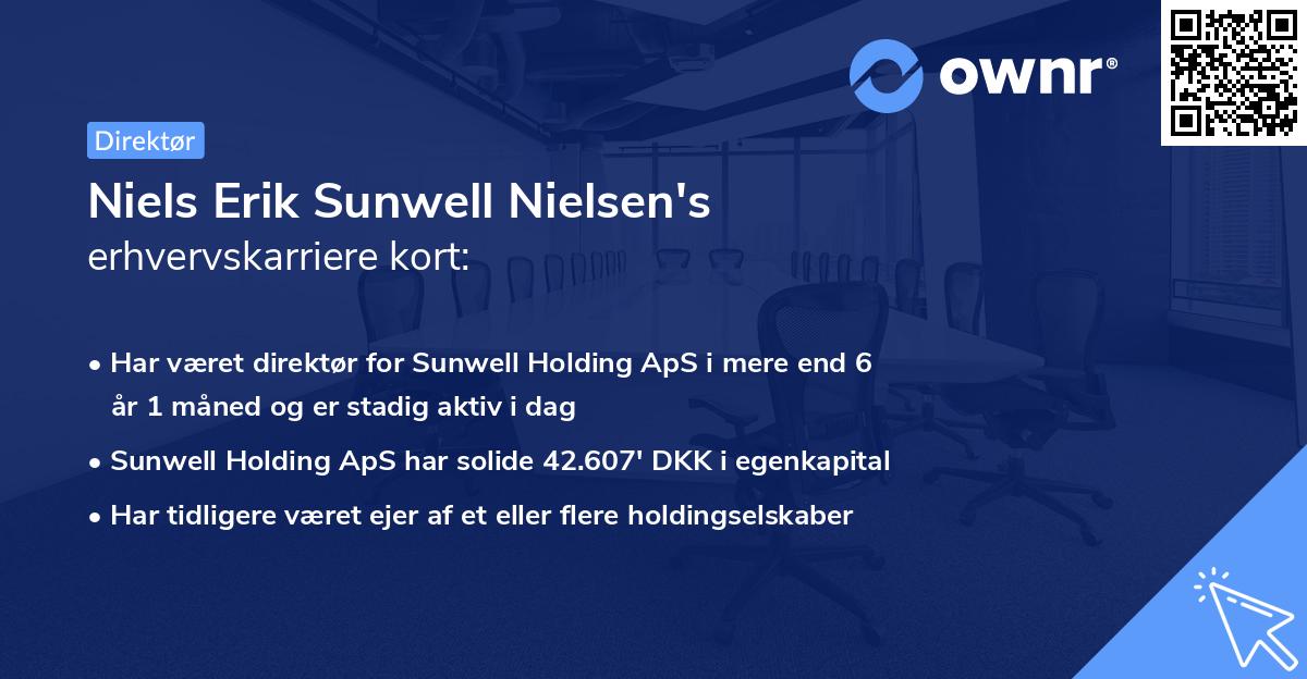 Niels Erik Sunwell Nielsen's erhvervskarriere kort