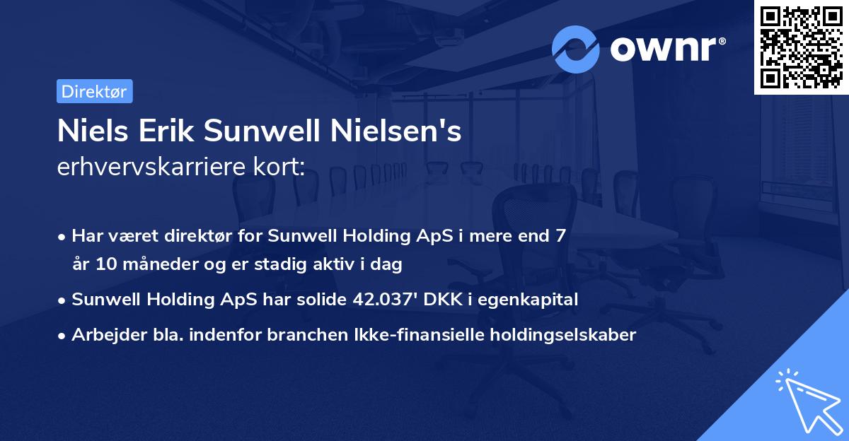 Niels Erik Sunwell Nielsen's erhvervskarriere kort