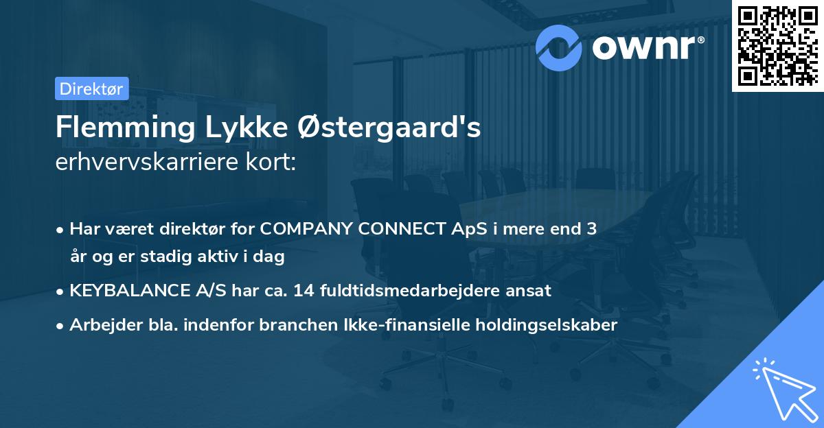 Flemming Lykke Østergaard's erhvervskarriere kort