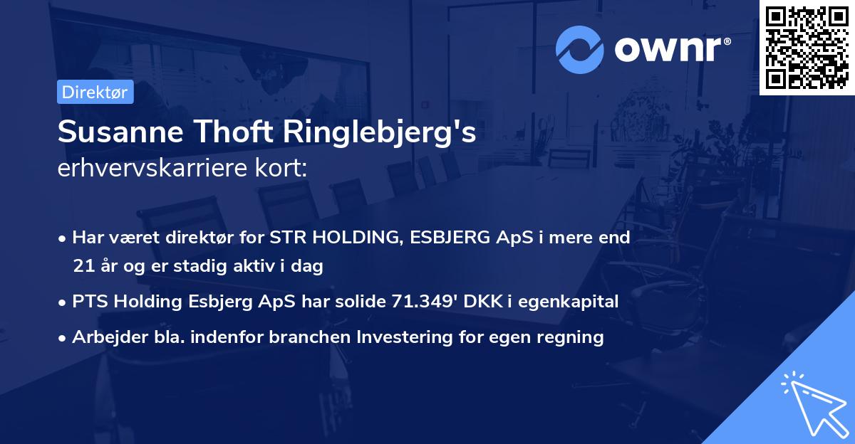 Susanne Thoft Ringlebjerg's erhvervskarriere kort