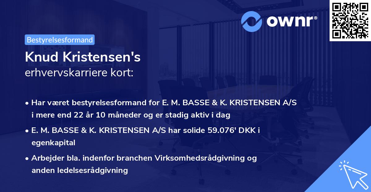Knud Kristensen's erhvervskarriere kort