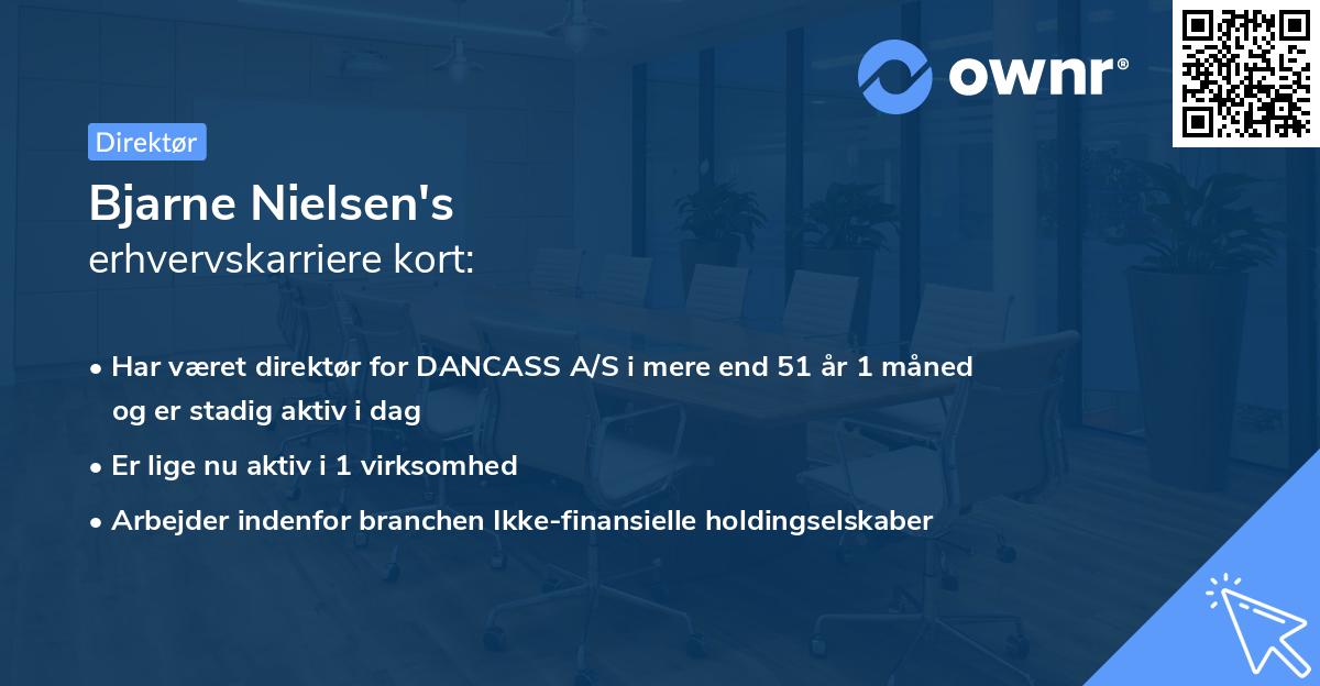 Bjarne Nielsen's erhvervskarriere kort