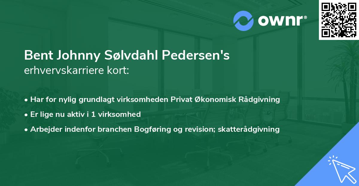 Bent Johnny Sølvdahl Pedersen's erhvervskarriere kort