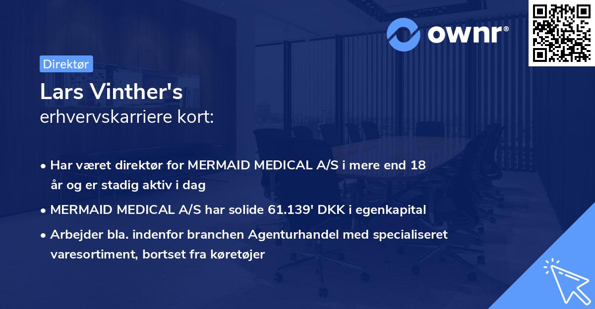 Lars Vinther's erhvervskarriere kort