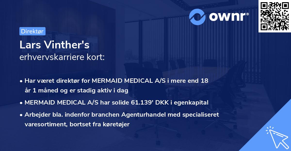 Lars Vinther's erhvervskarriere kort