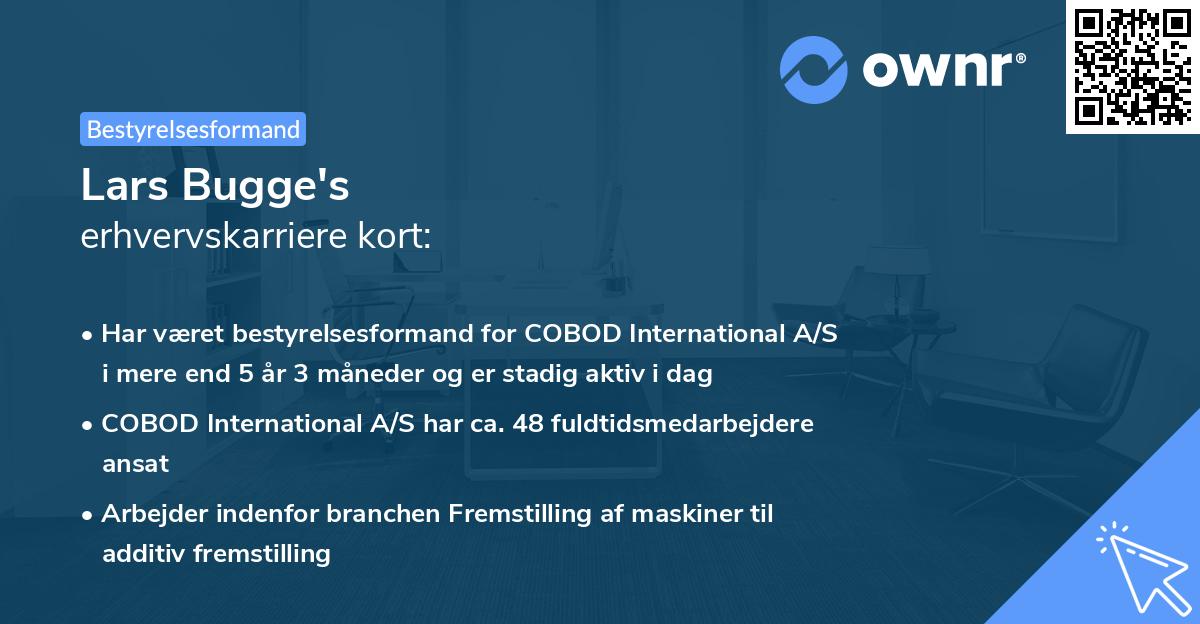 Lars Bugge's erhvervskarriere kort
