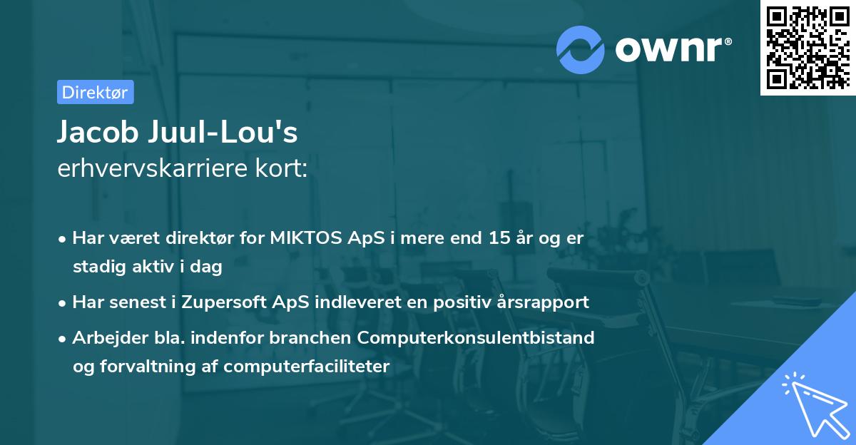 Jacob Juul-Lou's erhvervskarriere kort