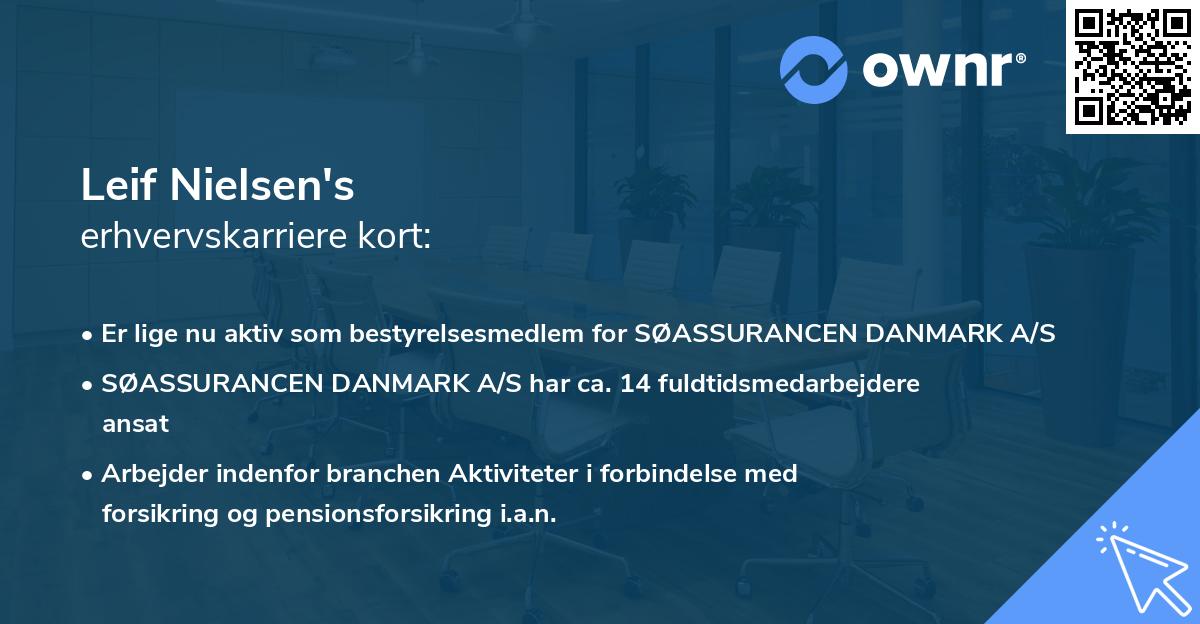 Leif Nielsen's erhvervskarriere kort