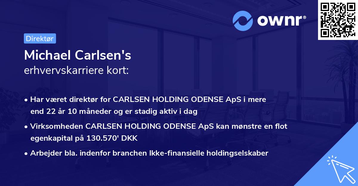 Michael Carlsen's erhvervskarriere kort