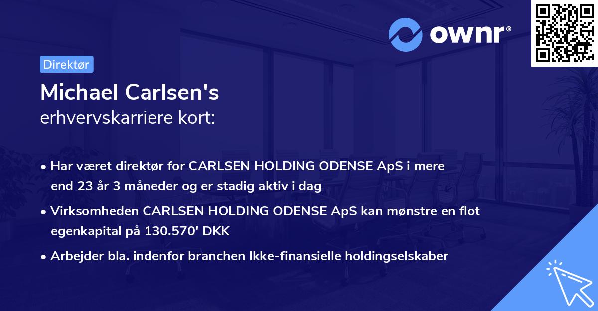 Michael Carlsen's erhvervskarriere kort