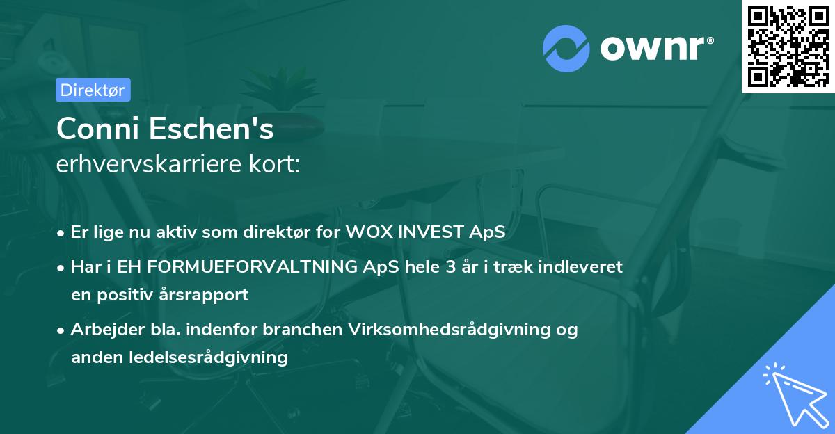 Conni Eschen's erhvervskarriere kort