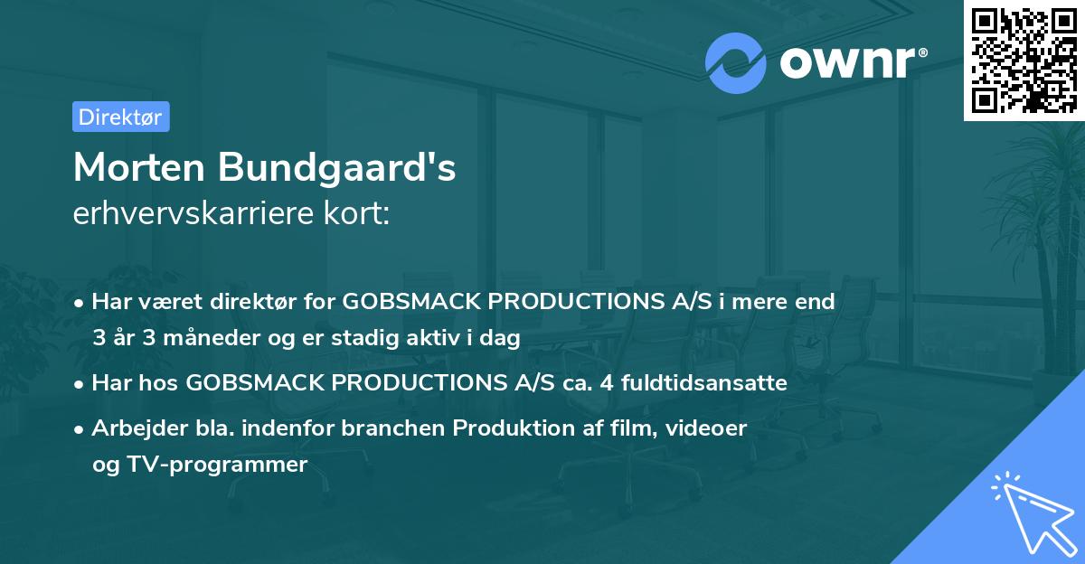 Morten Bundgaard's erhvervskarriere kort