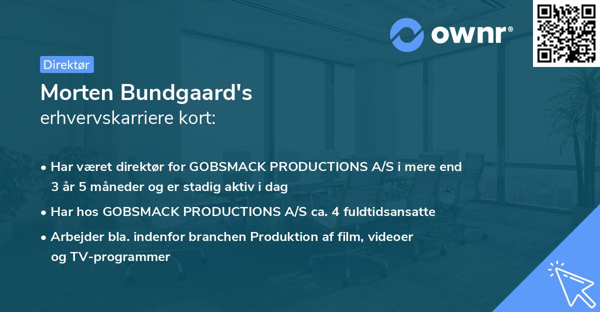 Morten Bundgaard's erhvervskarriere kort