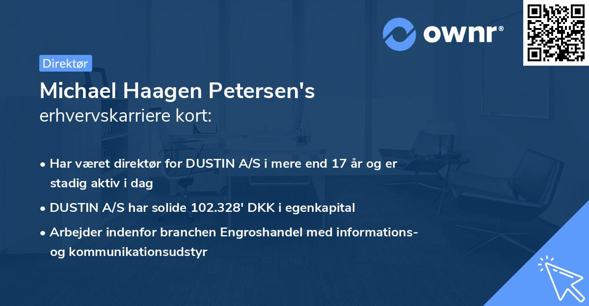 Michael Haagen Petersen's erhvervskarriere kort