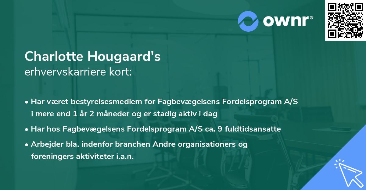 Charlotte Hougaard's erhvervskarriere kort
