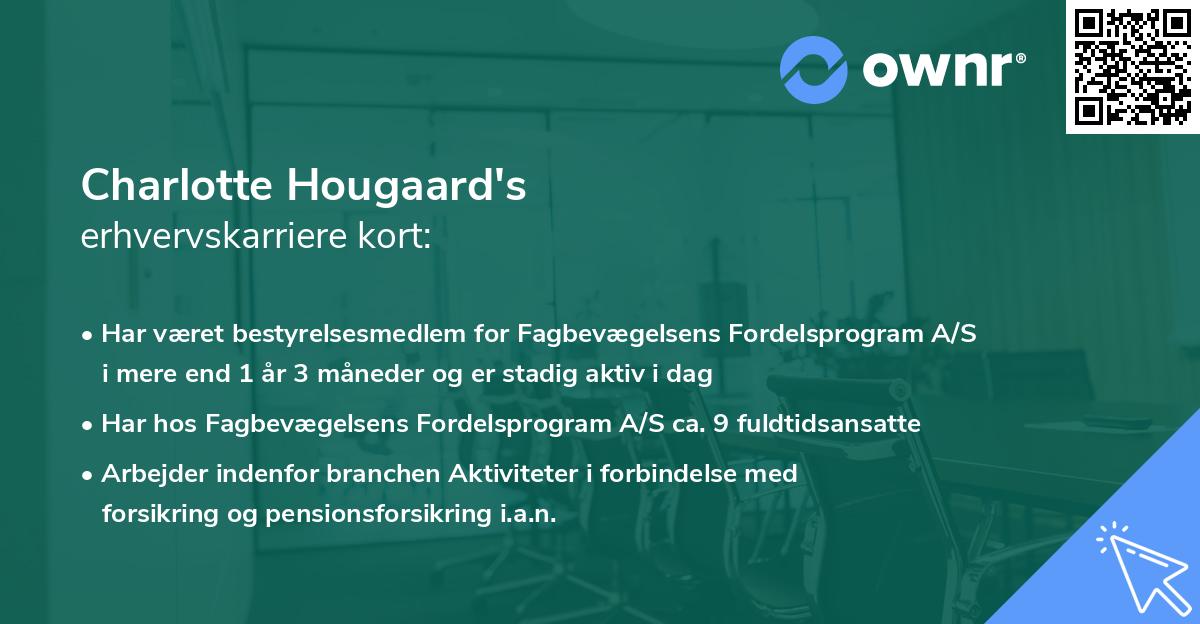 Charlotte Hougaard's erhvervskarriere kort