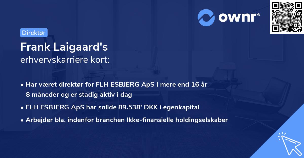Frank Laigaard's erhvervskarriere kort