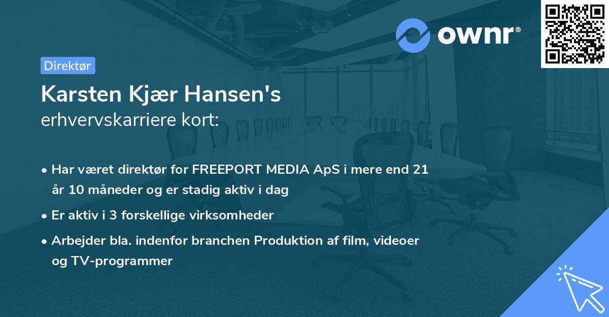 Karsten Kjær Hansen's erhvervskarriere kort