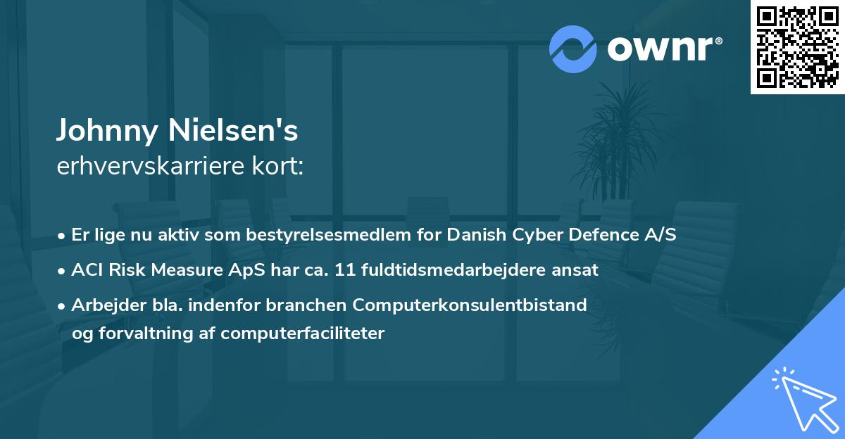 Johnny Nielsen's erhvervskarriere kort