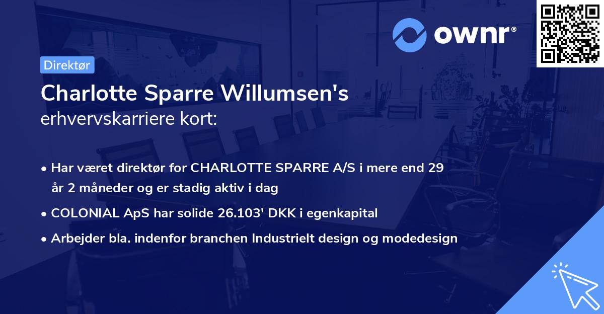 Charlotte Sparre Willumsen's erhvervskarriere kort