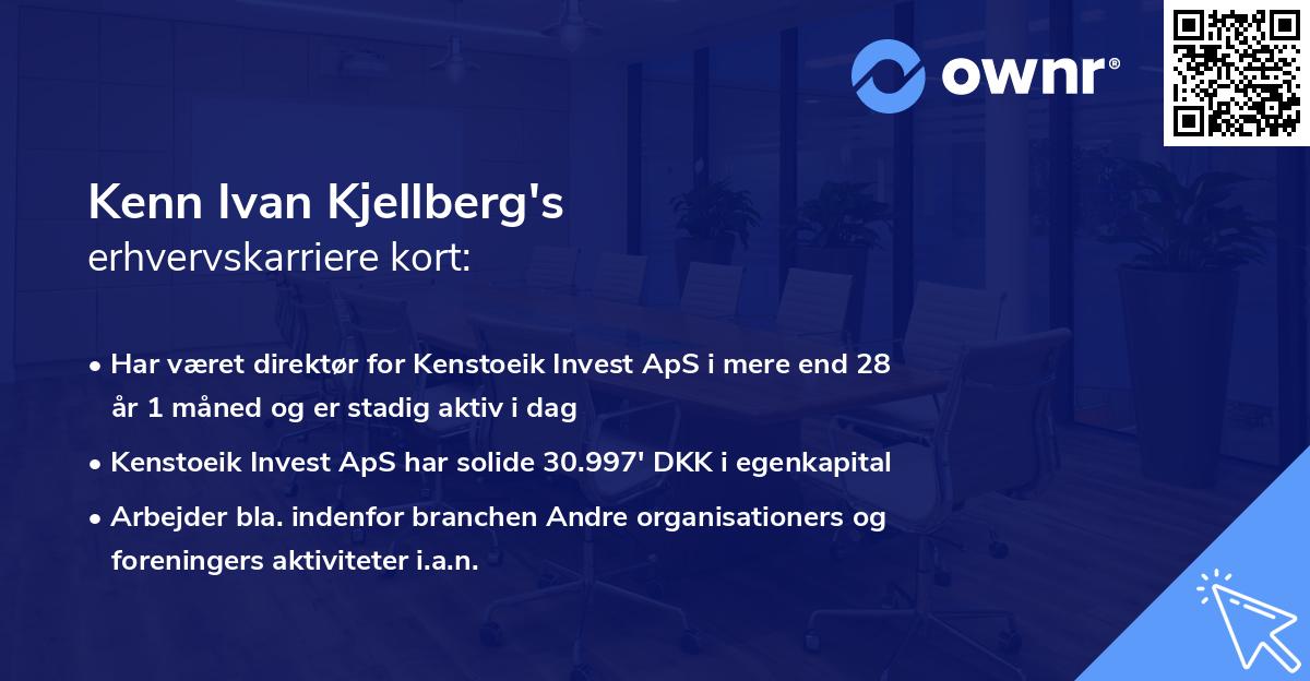 Kenn Ivan Kjellberg's erhvervskarriere kort