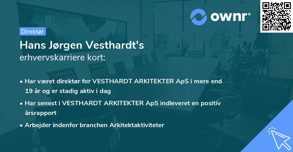 Hans Jørgen Vesthardt's erhvervskarriere kort