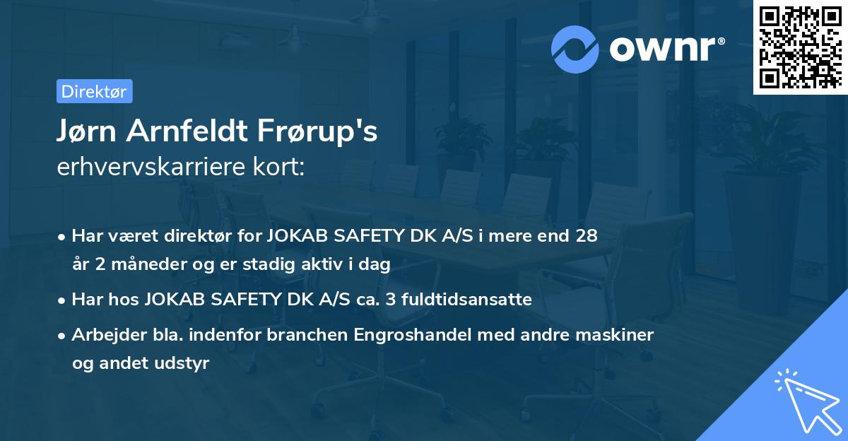Jørn Arnfeldt Frørup's erhvervskarriere kort