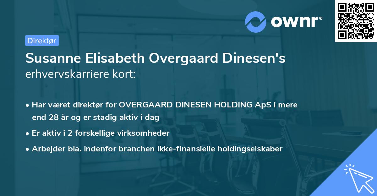 Susanne Elisabeth Overgaard Dinesen's erhvervskarriere kort