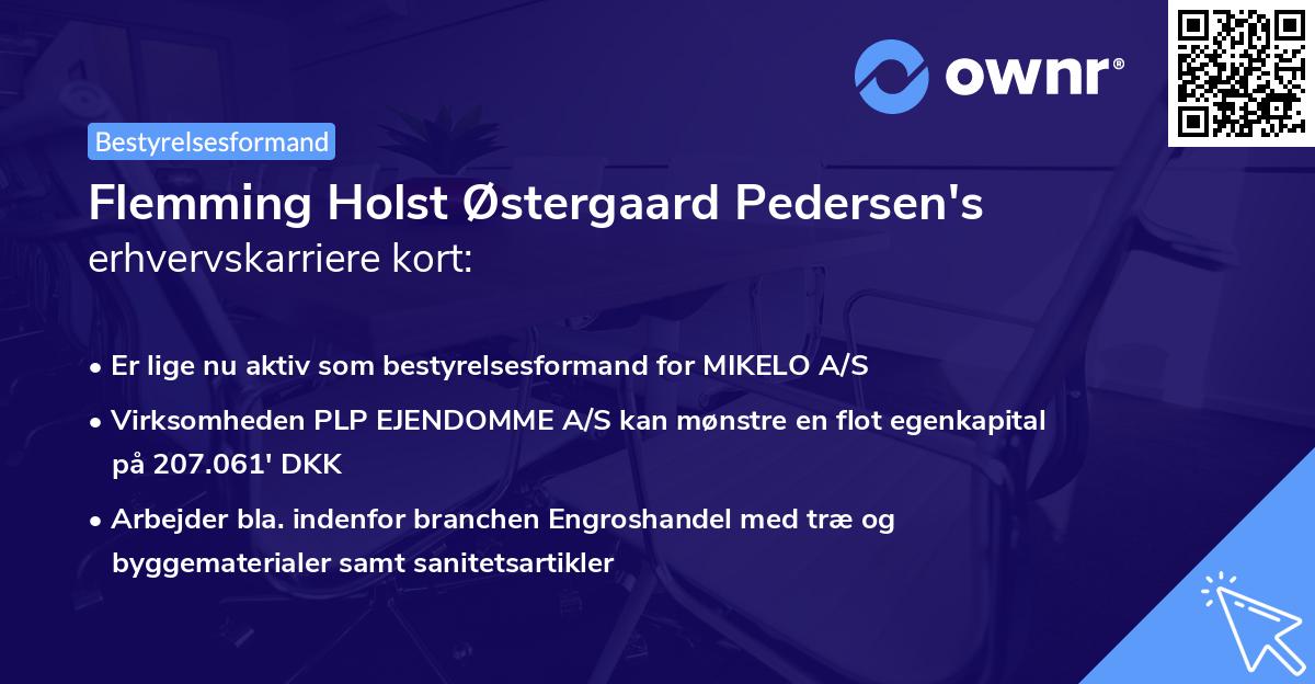 Flemming Holst Østergaard Pedersen's erhvervskarriere kort