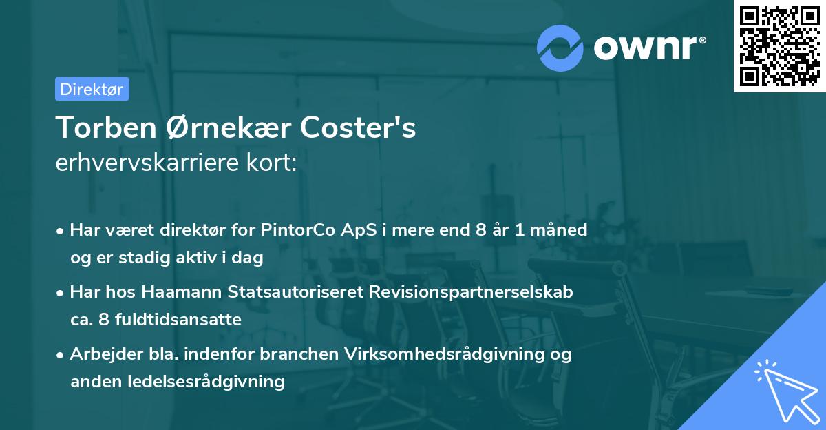 Torben Ørnekær Coster's erhvervskarriere kort