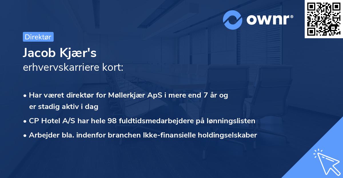 Jacob Kjær's erhvervskarriere kort