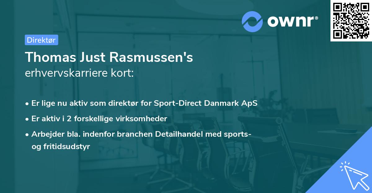 Thomas Just Rasmussen's erhvervskarriere kort
