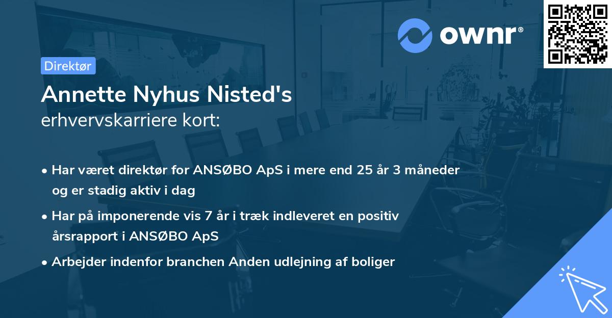 Annette Nyhus Nisted's erhvervskarriere kort