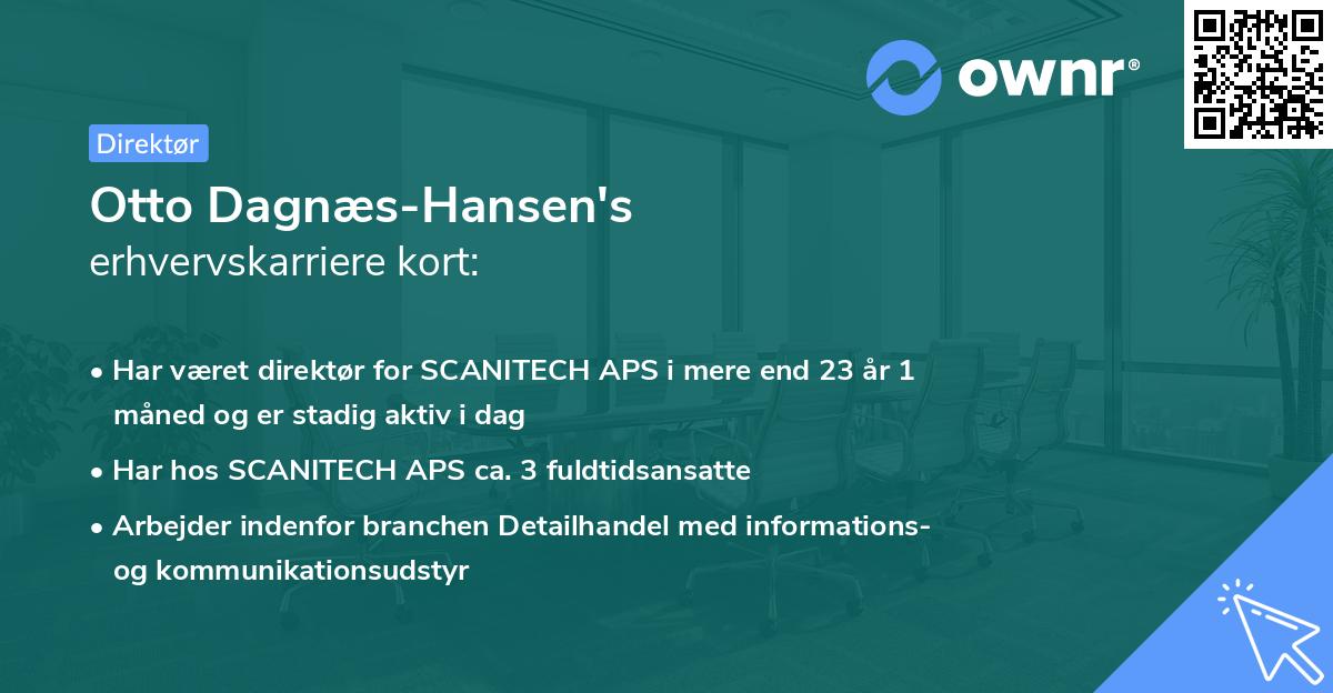 Otto Dagnæs-Hansen's erhvervskarriere kort