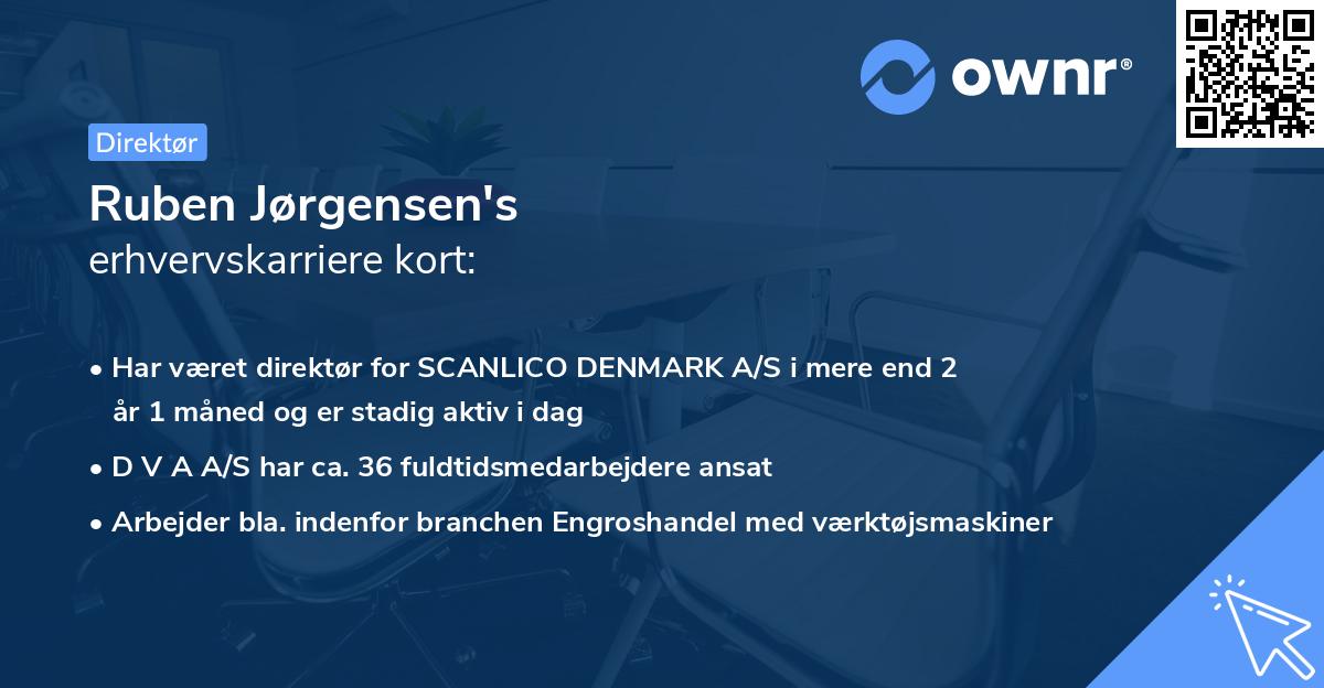 Ruben Jørgensen's erhvervskarriere kort