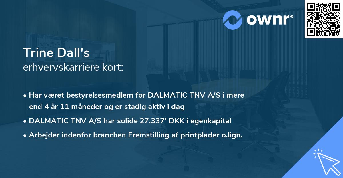 Trine Dall's erhvervskarriere kort
