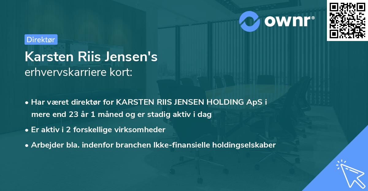 Karsten Riis Jensen's erhvervskarriere kort