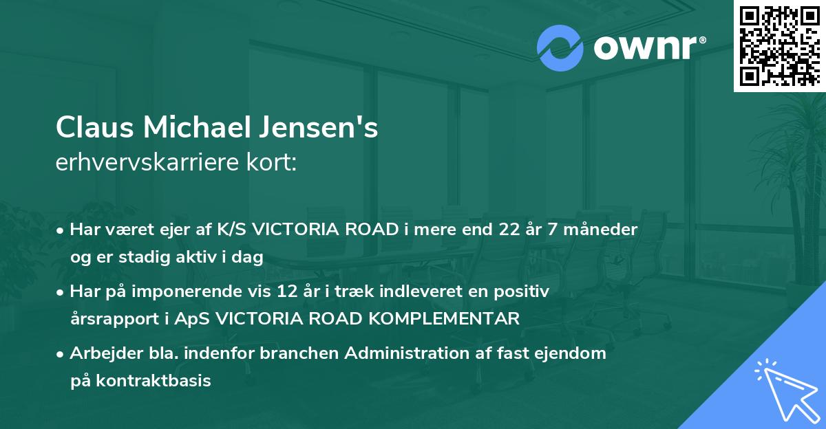 Claus Michael Jensen's erhvervskarriere kort