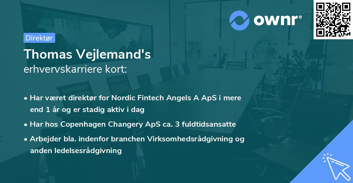 Thomas Vejlemand's erhvervskarriere kort