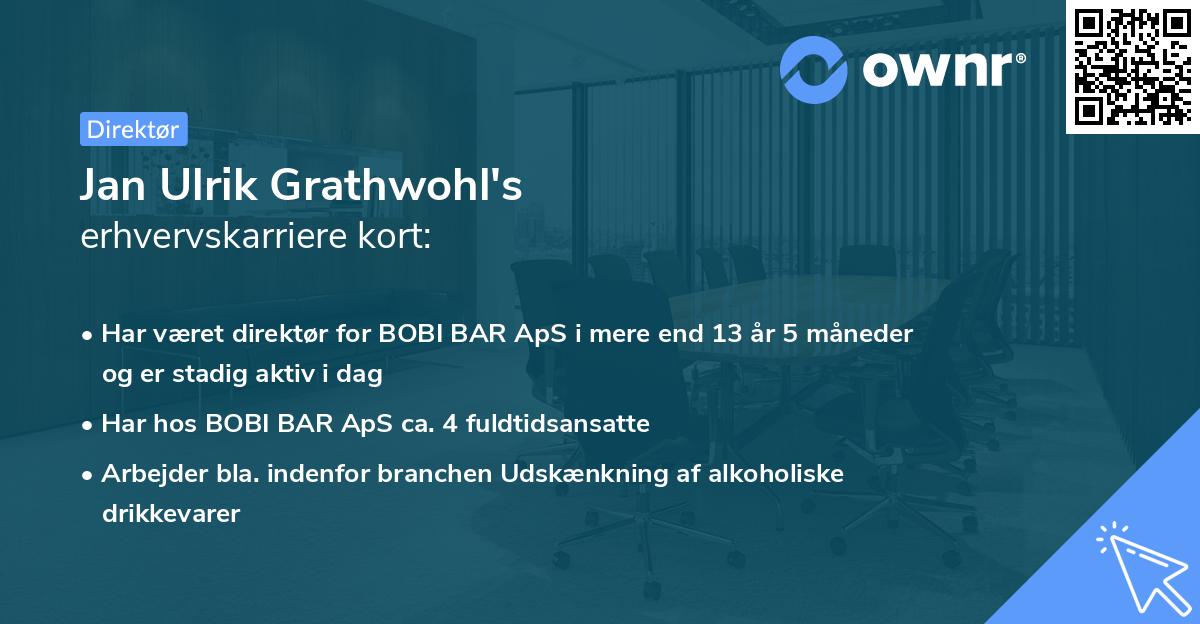 Jan Ulrik Grathwohl's erhvervskarriere kort