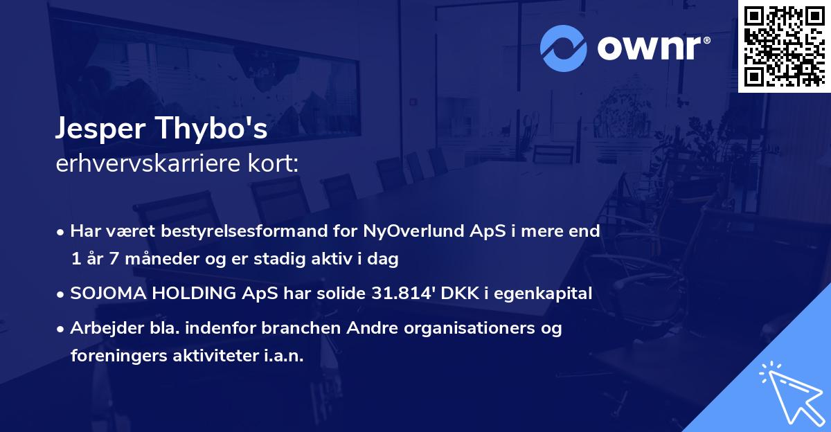 Jesper Thybo's erhvervskarriere kort