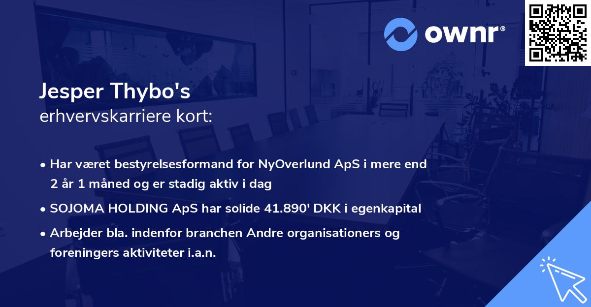 Jesper Thybo's erhvervskarriere kort