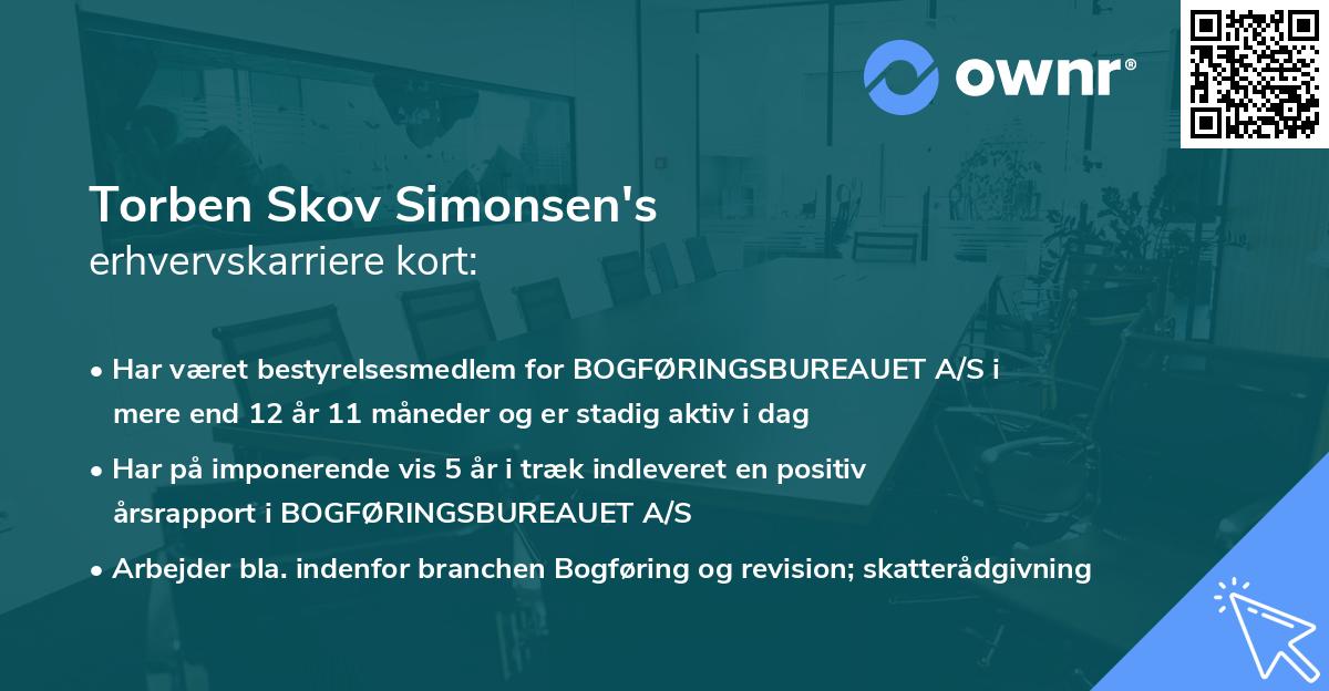 Torben Skov Simonsen's erhvervskarriere kort