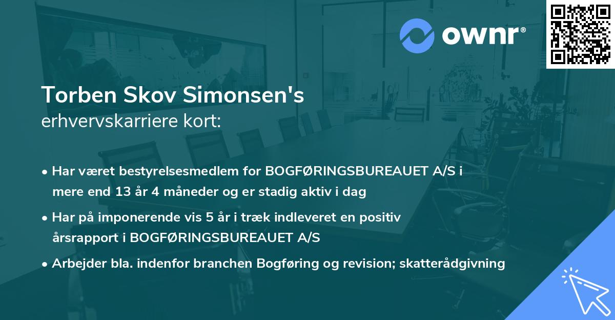 Torben Skov Simonsen's erhvervskarriere kort