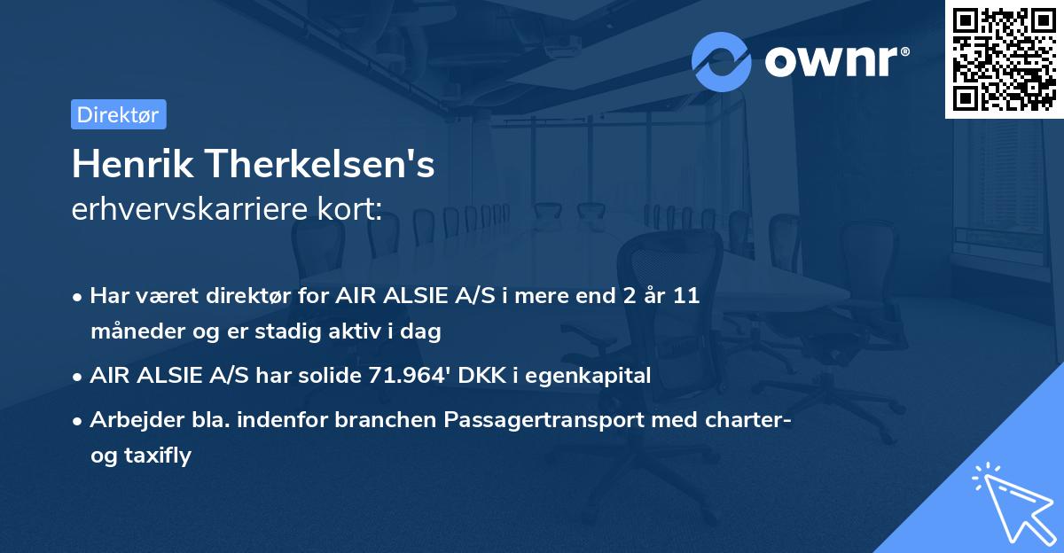 Henrik Therkelsen's erhvervskarriere kort