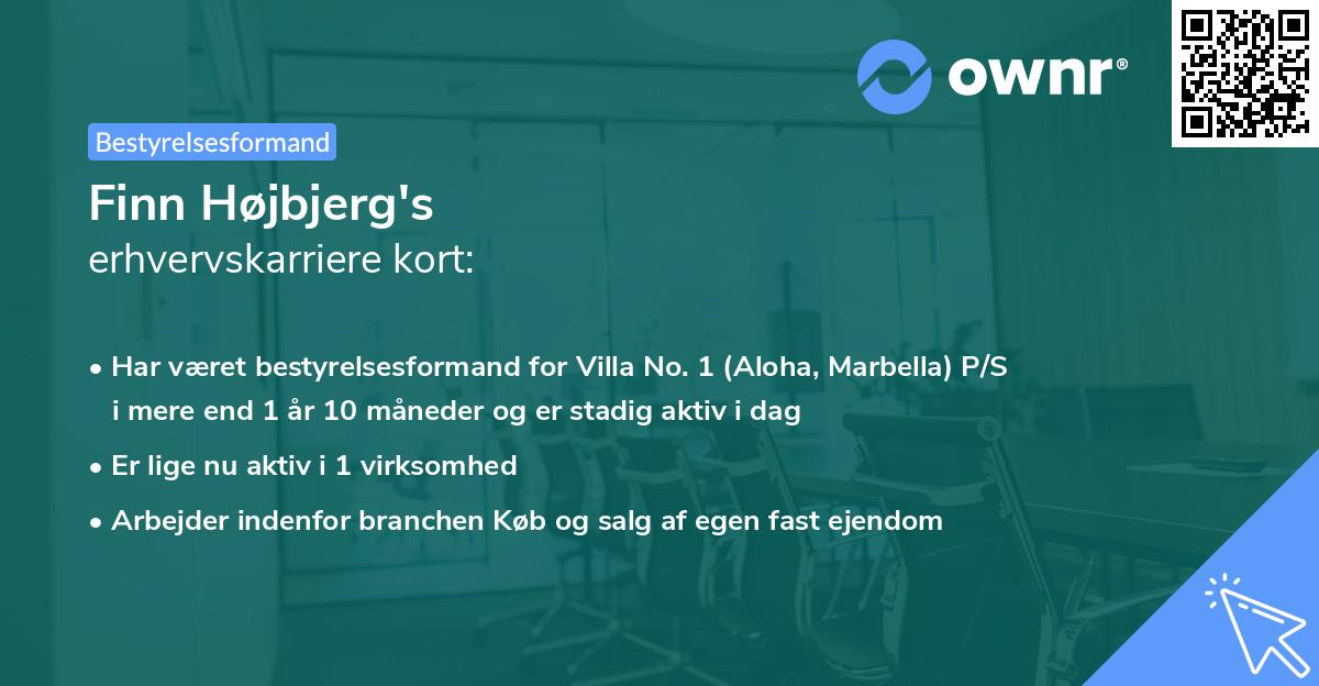 Finn Højbjerg's erhvervskarriere kort